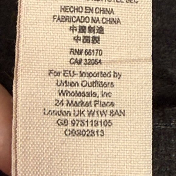 We The Free Charcoal Gray Ribbed Button-Up Long Sleeve Top, L - Picture 9 of 9